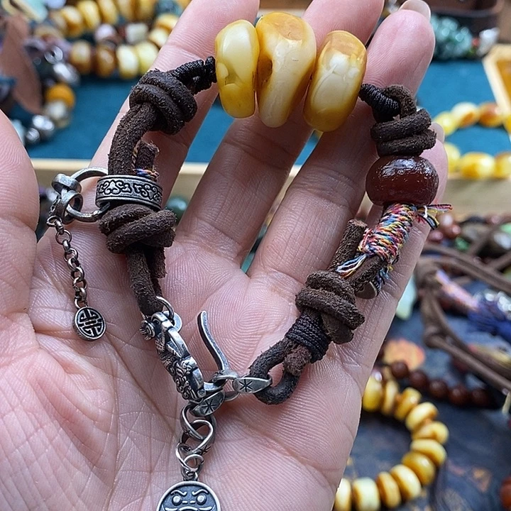 蜜蜡未镶嵌手链手链