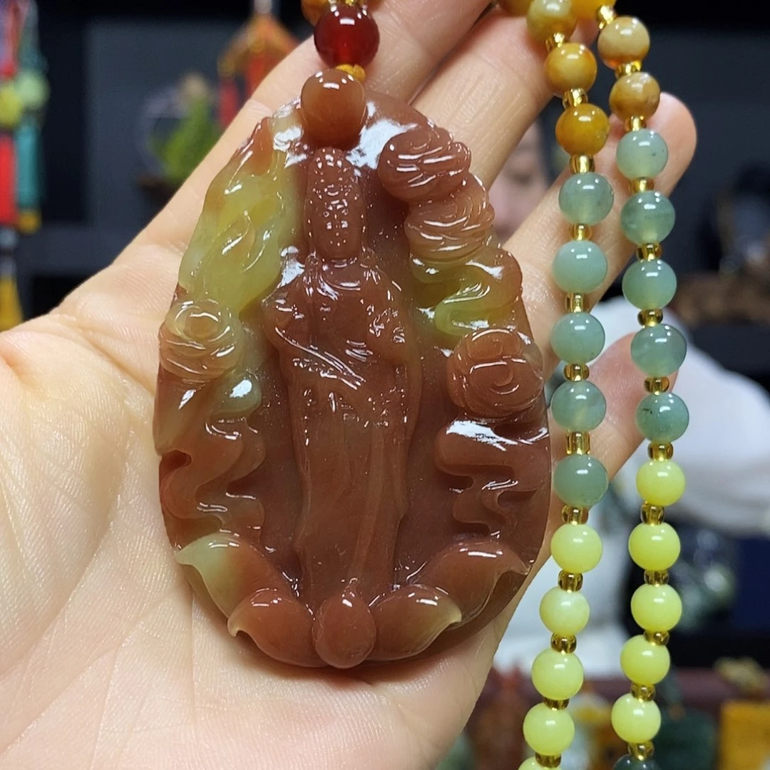 岫玉未镶嵌挂件吊坠