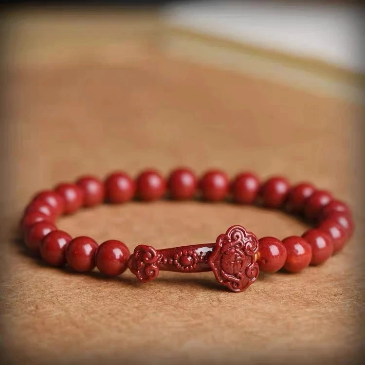 含辰砂工艺品高含量朱砂紫金砂正品如意手串男女款中国风手链