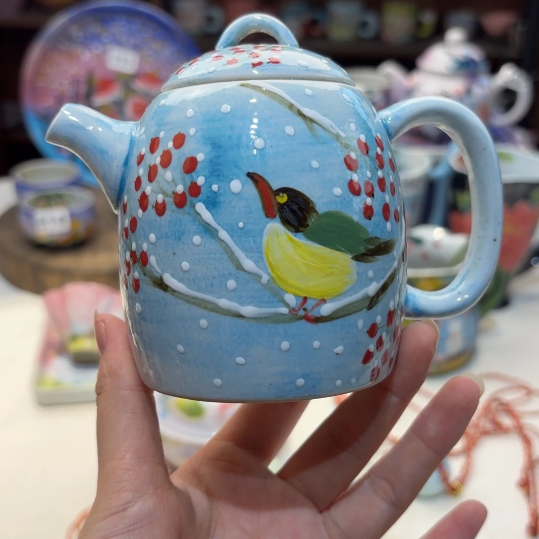 景德镇手绘高温釉下彩陶瓷茶具