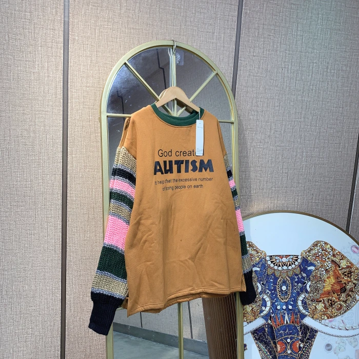 CV92孕妇棕色加绒卫衣90-130