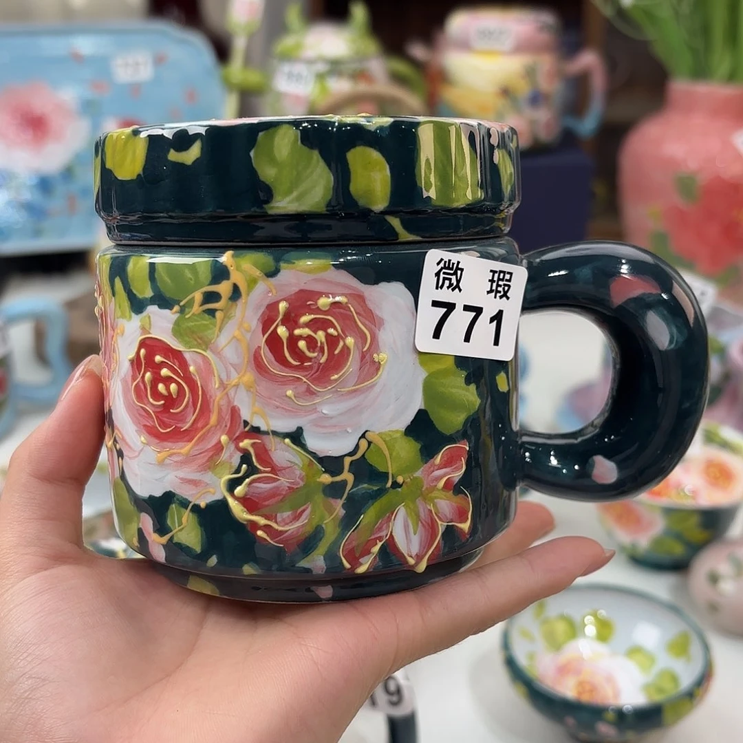 娜***娘景德镇手绘高温釉下彩陶瓷茶具