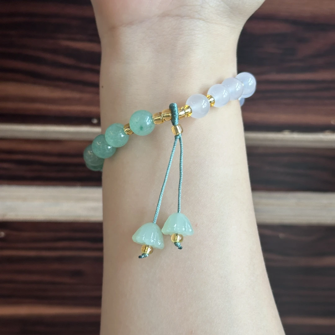 天然东陵玉莲蓬福牌手串【多样性发货】BH253