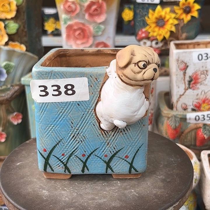 紫砂花盆粗陶材质多肉花盆