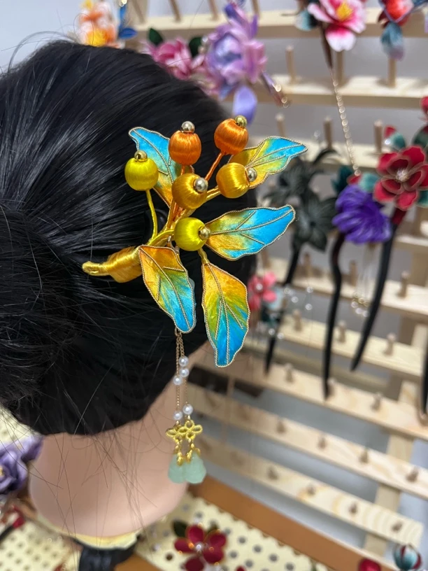 古风气质檀木发簪纯手工日常饰品时尚步摇