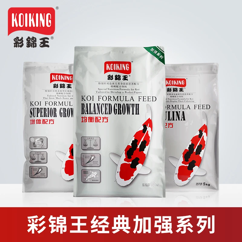 彩锦王经典加强系列 均衡 增体 螺旋藻 锦鲤观赏鱼饲料