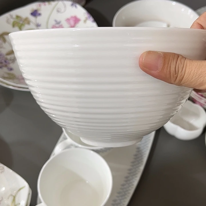 瓷片微瑕骨瓷日式面碗一个