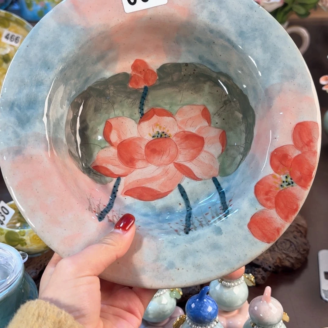 景德镇手绘高温釉下彩陶瓷茶具