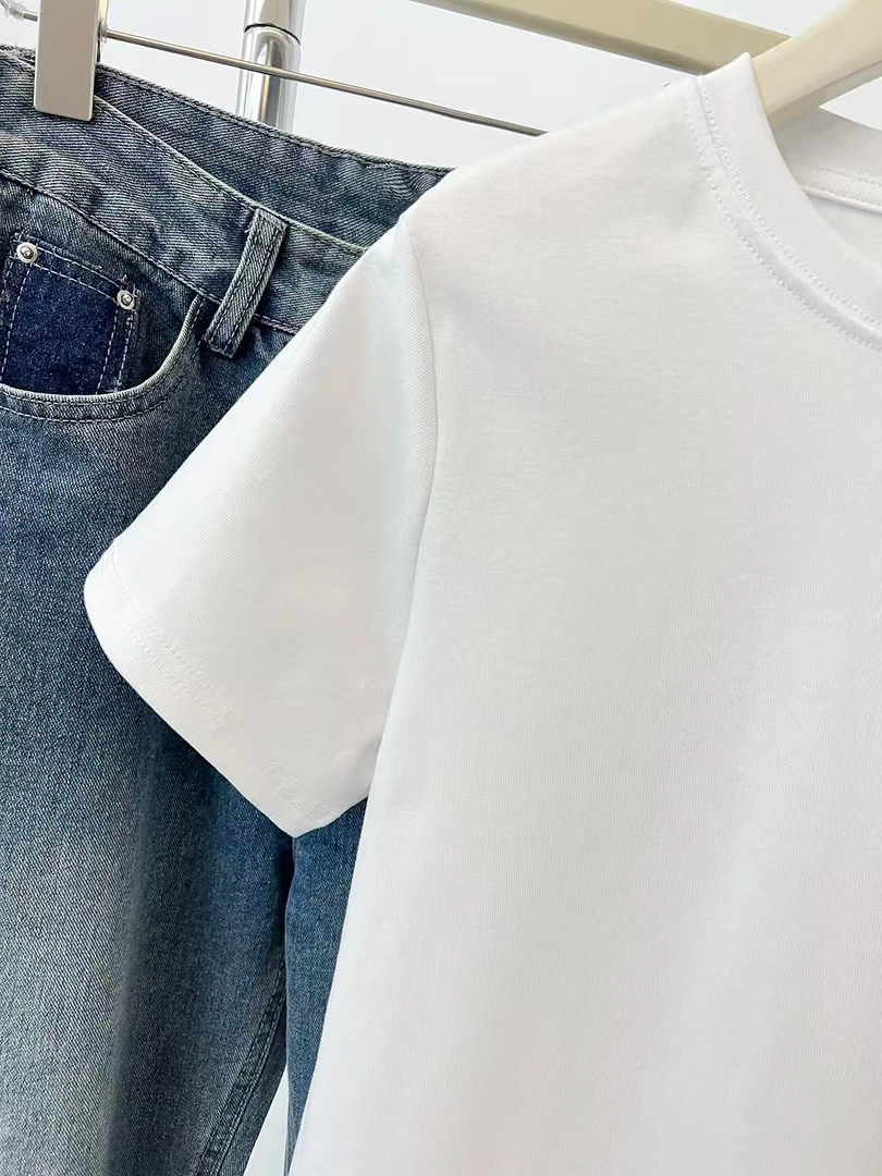 短袖（P家黑白短袖）圆领印花刺绣卡通纯棉T恤春夏女款休闲时尚