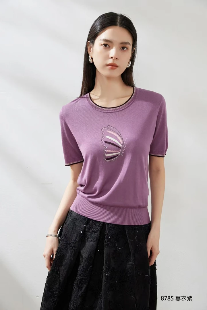 【衣联服饰】精品妈妈款莱赛尔纤维天丝上衣8785