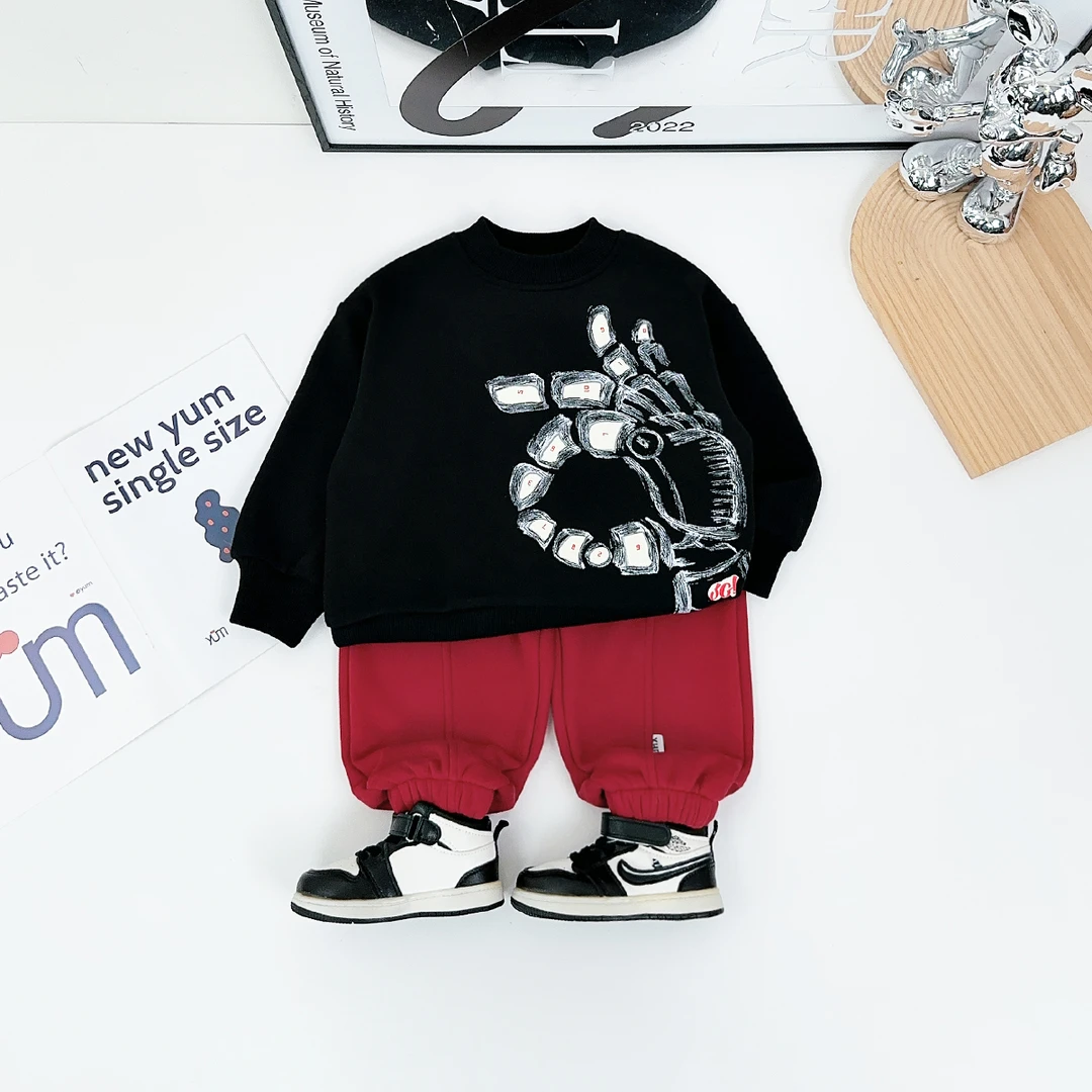 儿童卫衣加绒款长袖2025新款秋冬装男童 D-BD89917 悠悠童话童装