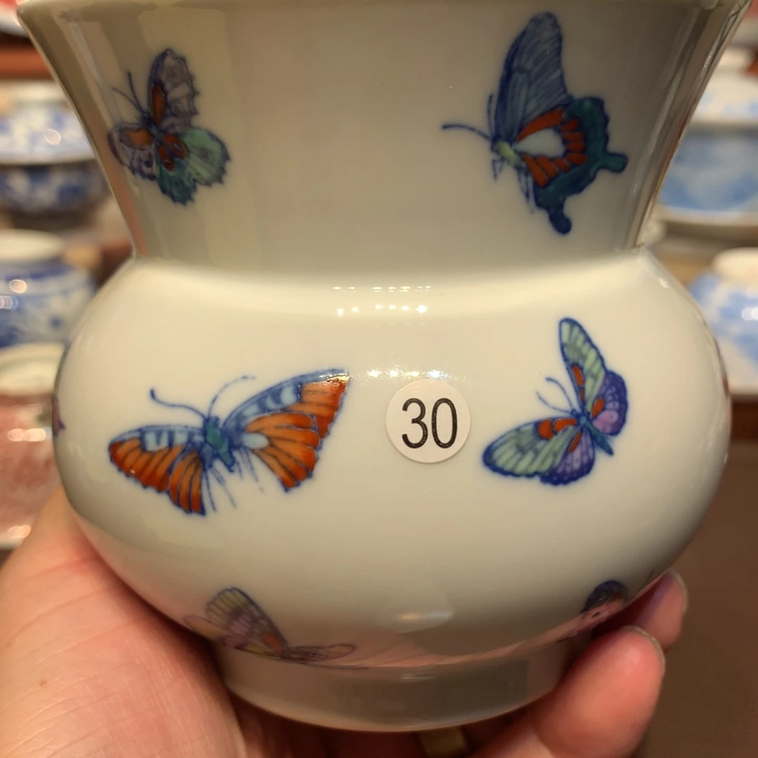 智***惑30斗彩蝴蝶水洗一个cl111