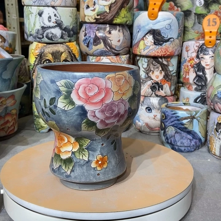 红陶景德镇艺术手绘作品