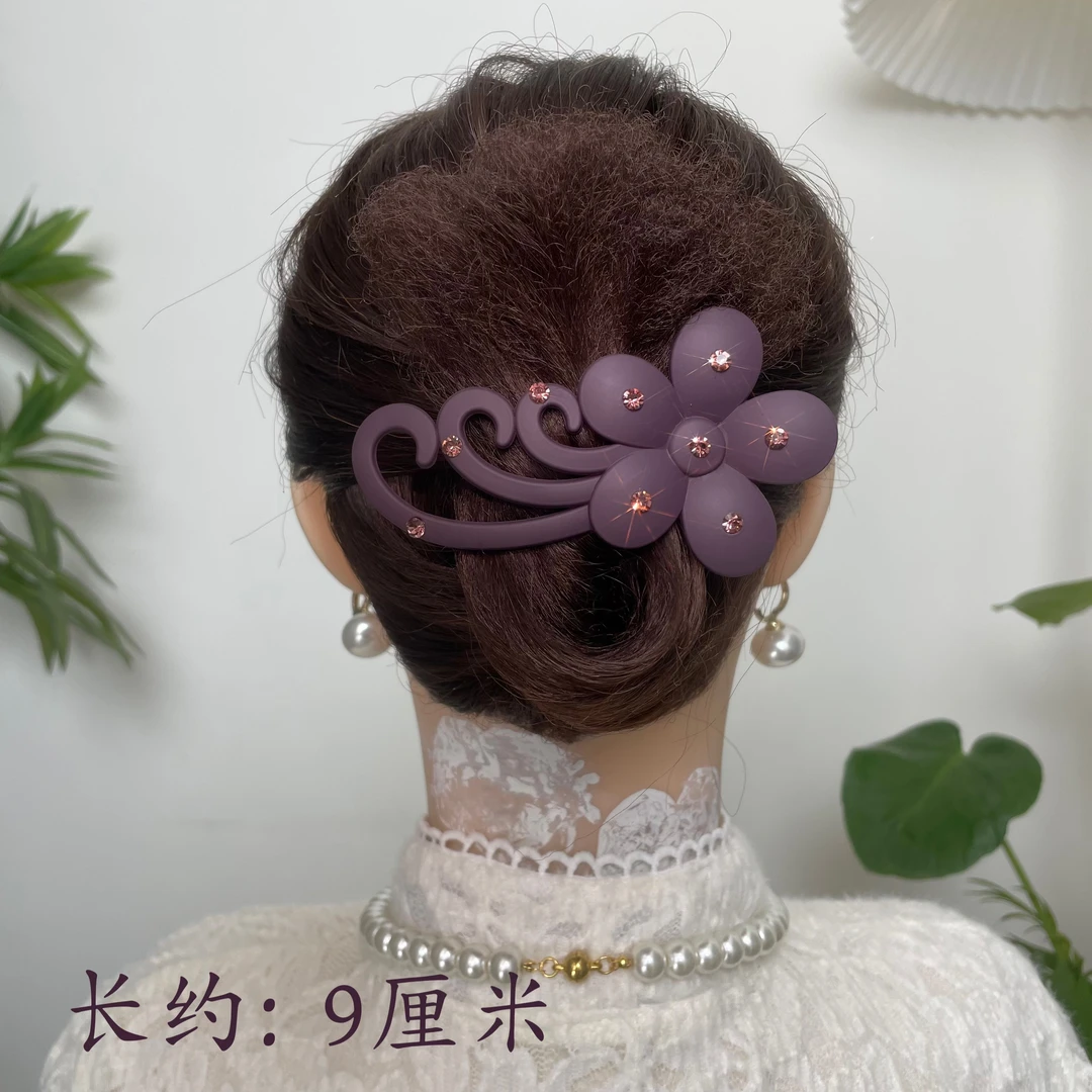 诗泊雅 抓夹复古/宫廷发夹日韩扭扭夹女大抓夹蓝色鸭嘴夹