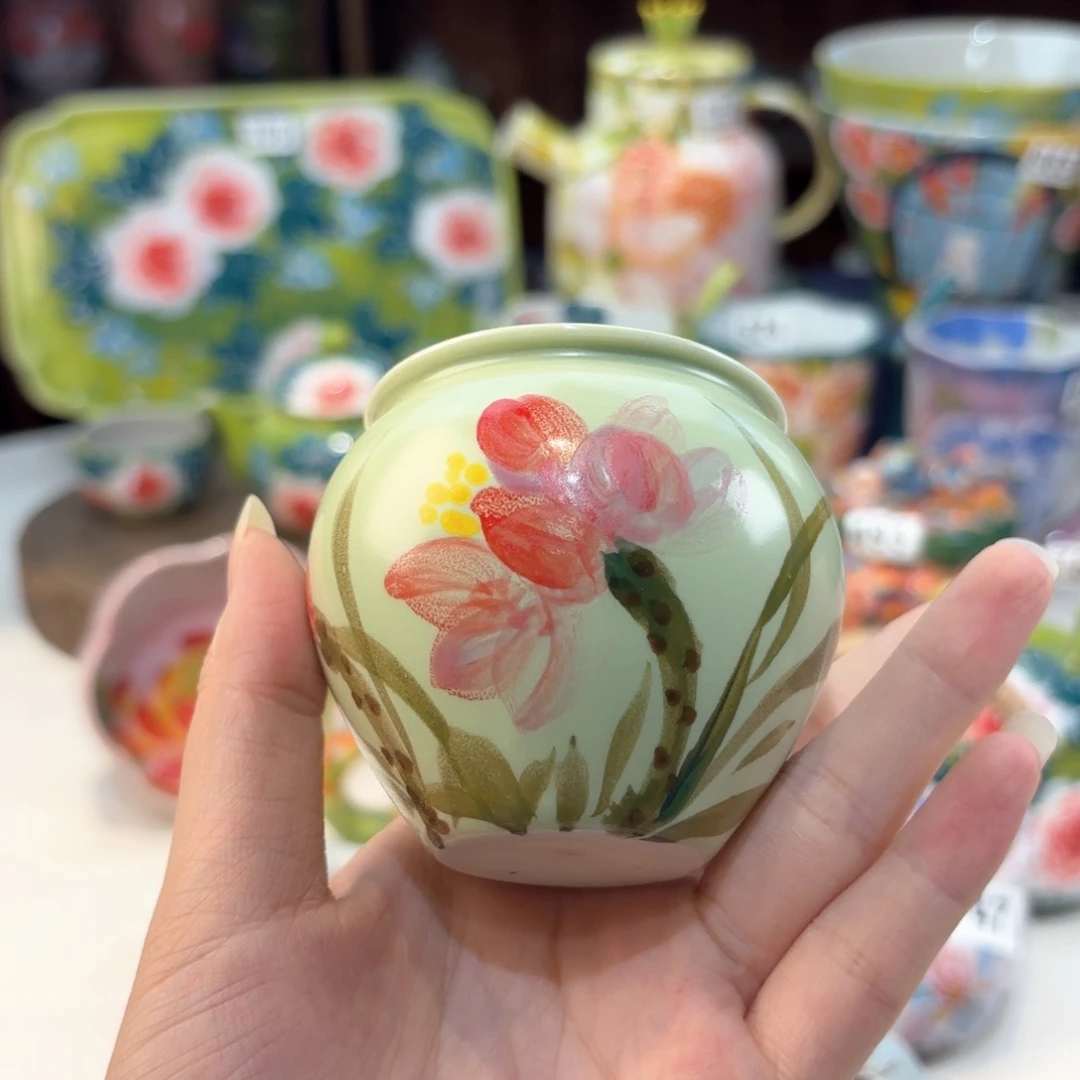 景德镇手绘高温釉下彩陶瓷茶具