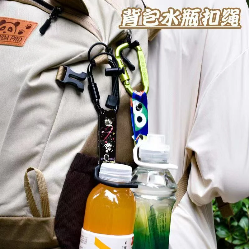 背水神器背包徒步挂钩卡通可爱水瓶挂绳硅胶扣矿泉水饮料瓶登山扣