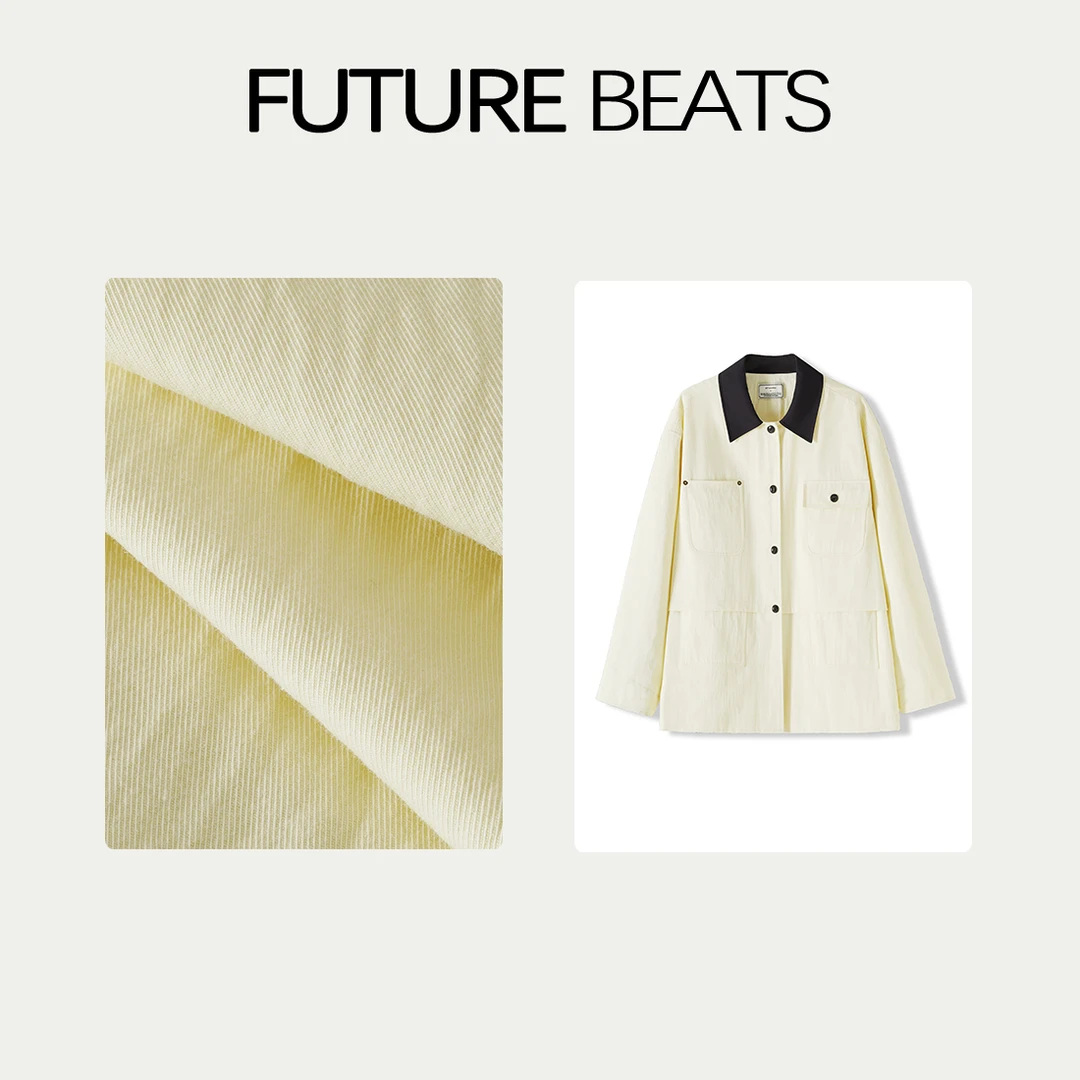FUTURE BEATS巴恩风复古撞色英伦工装风衣外套