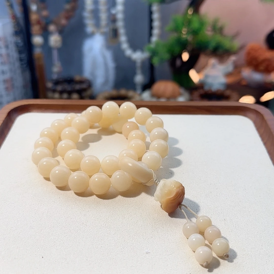 菩提根/象牙果吊坠奶黄小馒头双圈