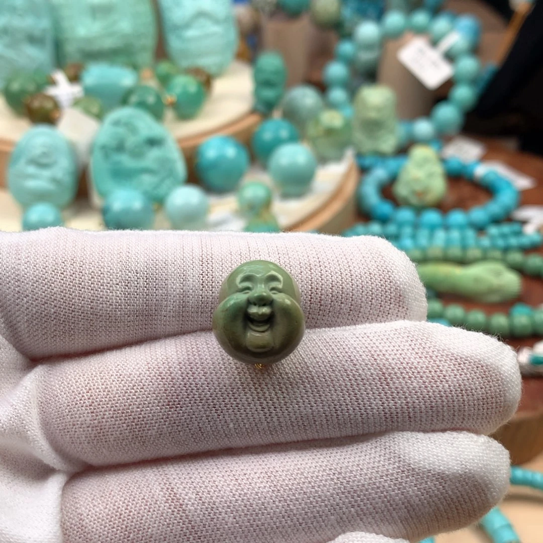 绿松石未镶嵌珠宝奇石12.7mm