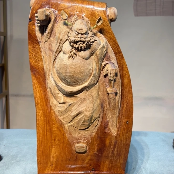 风***声金丝楠钟馗摆件作品
