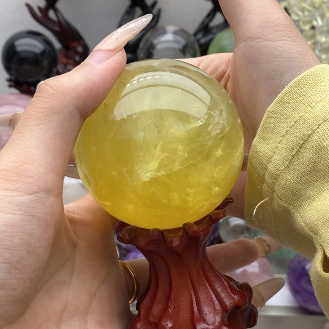 水晶珠宝半成品未镶嵌球*2