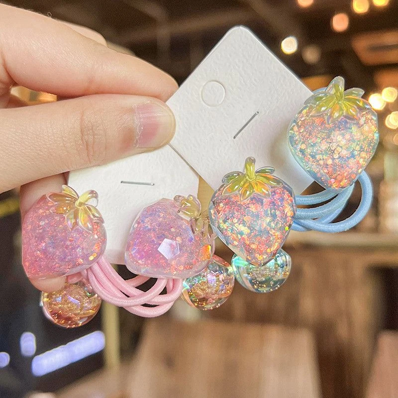 草莓发绳发圈韩版可爱儿童卡通皮筋发饰高弹力绕绕洋气头绳头饰品