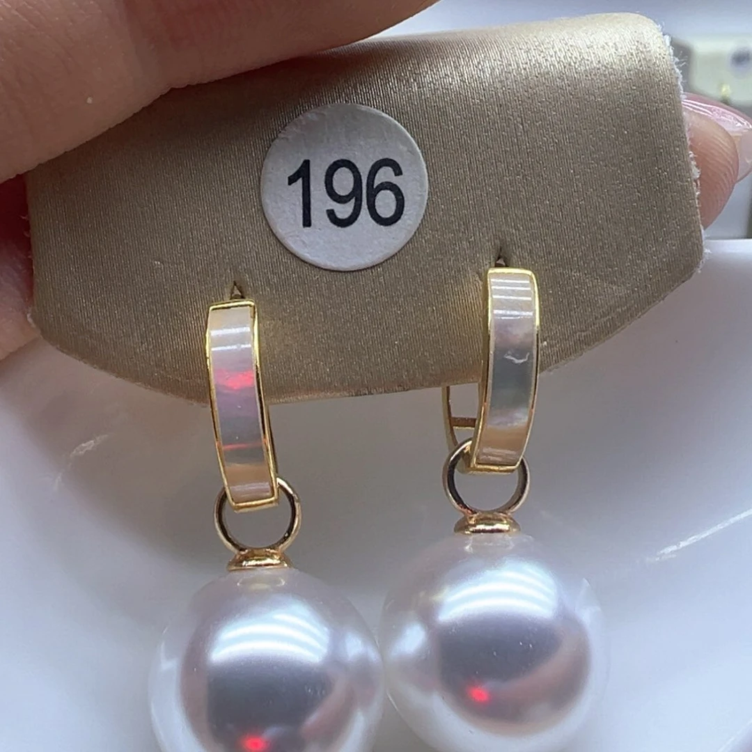 银S925镶嵌淡水珍珠耳饰