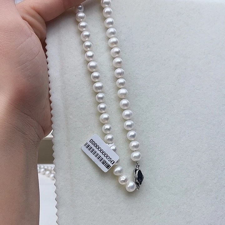 淡水珍珠颈饰未镶嵌卡8➕极光白