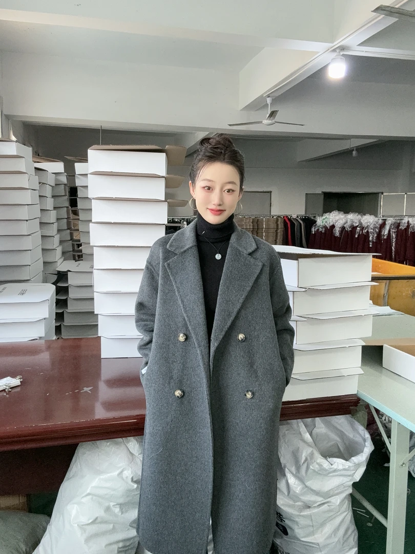 【经典百搭】经典四粒扣反百搭季中长款秋冬季双面呢绵羊毛大衣色系