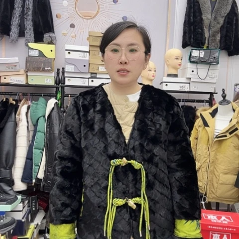 女士貂皮外套国风款均码