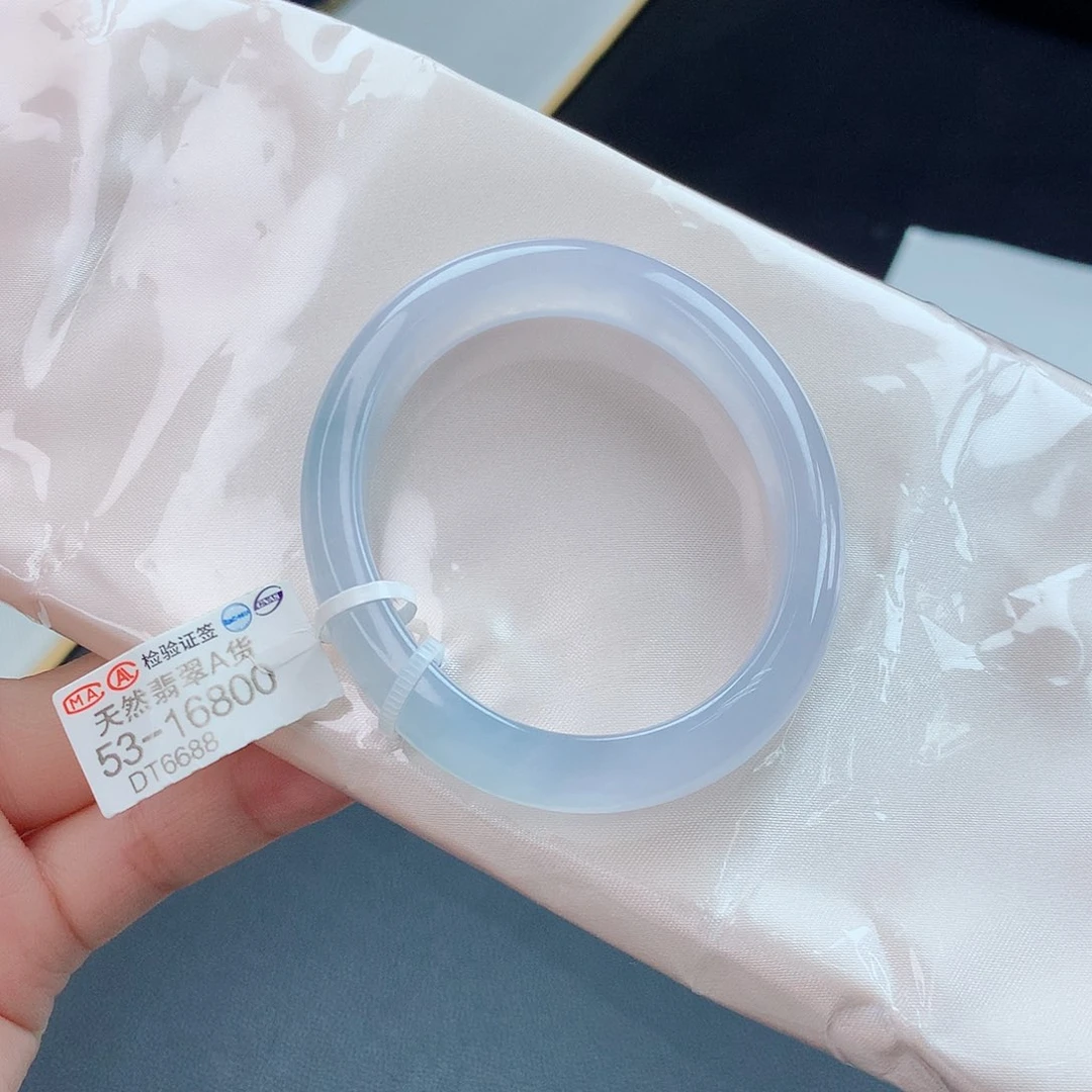 未镶嵌手镯翡翠5号冰紫贵妃
