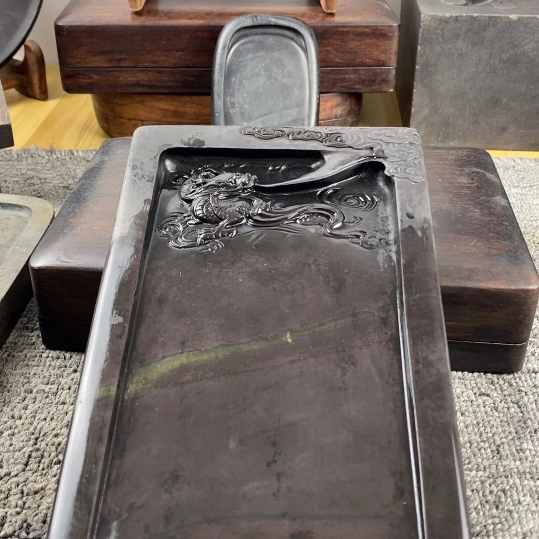 老砚原盒老铭文端砚