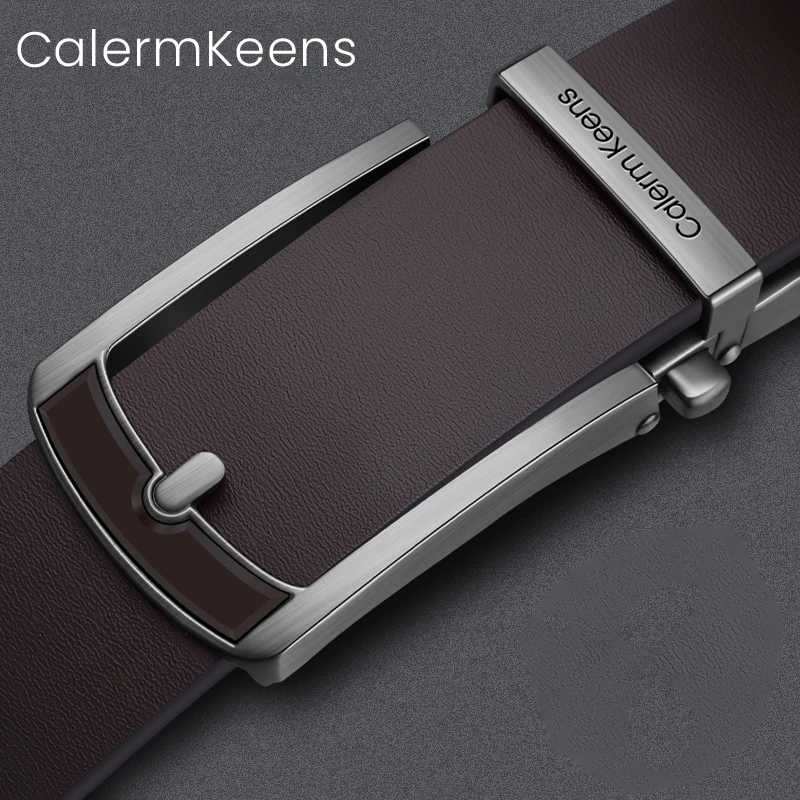 Calermkeens皮带男款真牛皮正品腰带男士礼盒装轻奢真皮真皮潮流