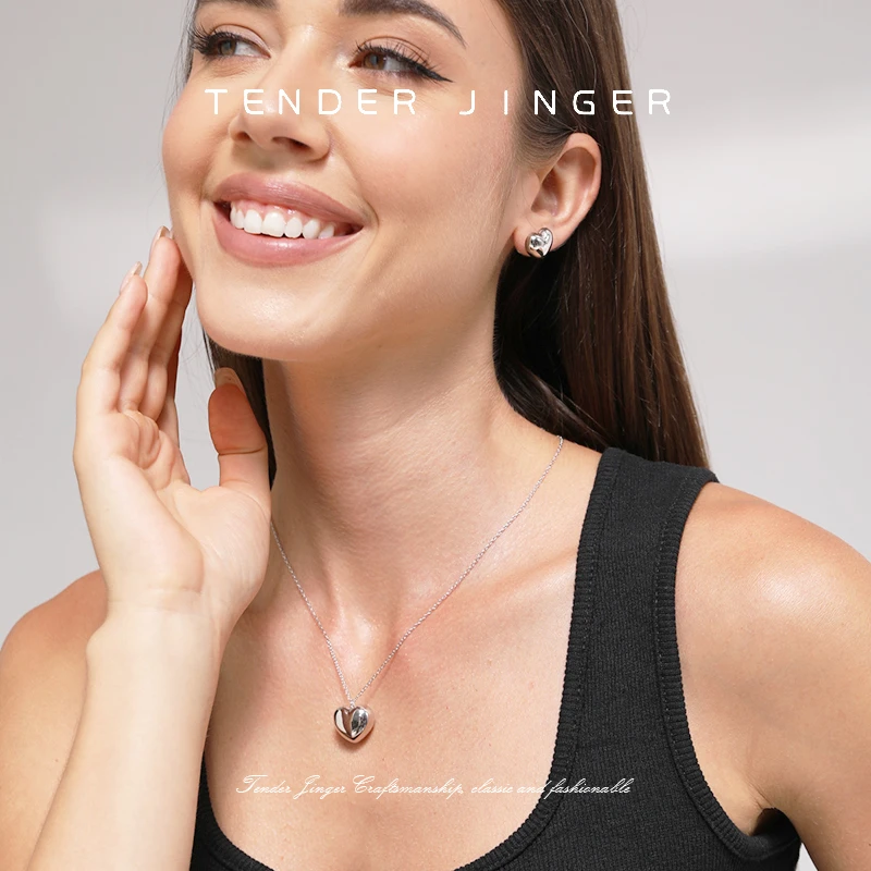 Tender Jinger 925银耳饰 Feather 外.意大利甜心系列项链耳饰