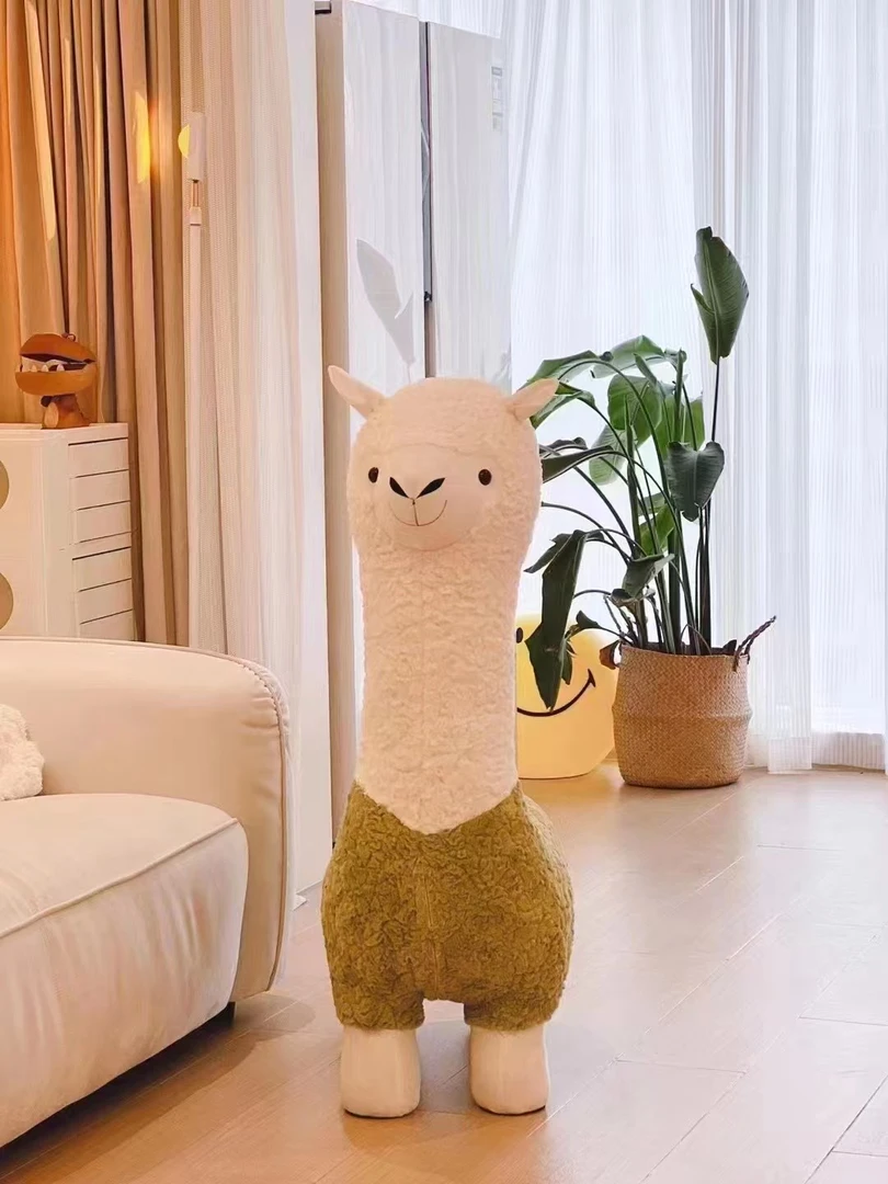 网红羊驼坐凳家居款室内摆件礼品儿童耐用动物卡通可爱简易卧室