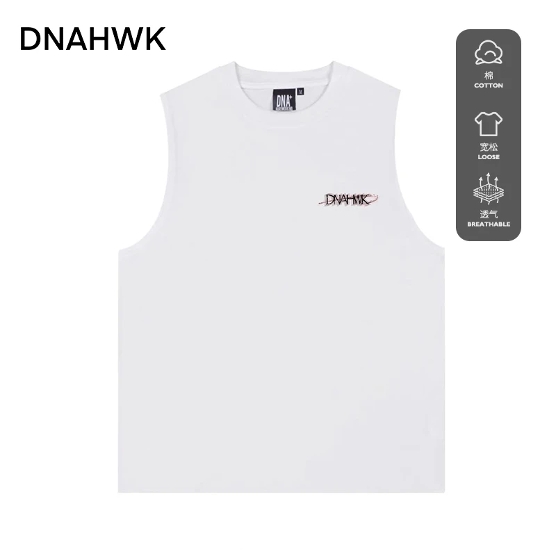 DNAHWK【宽松】液化背心新款运动健身撸铁透气吸汗夏季纯棉宽松男