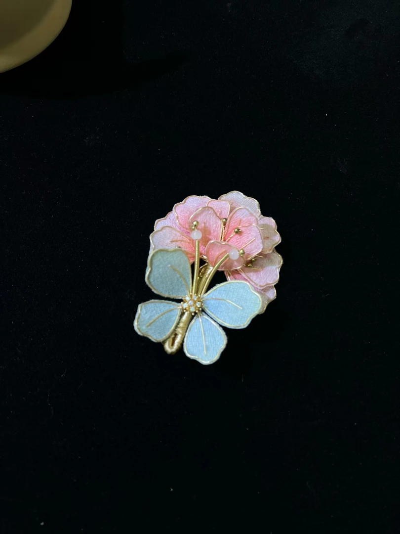 云鬓花古风饰品古装发饰仙气飘飘绒面发夹  汉服发冠B529