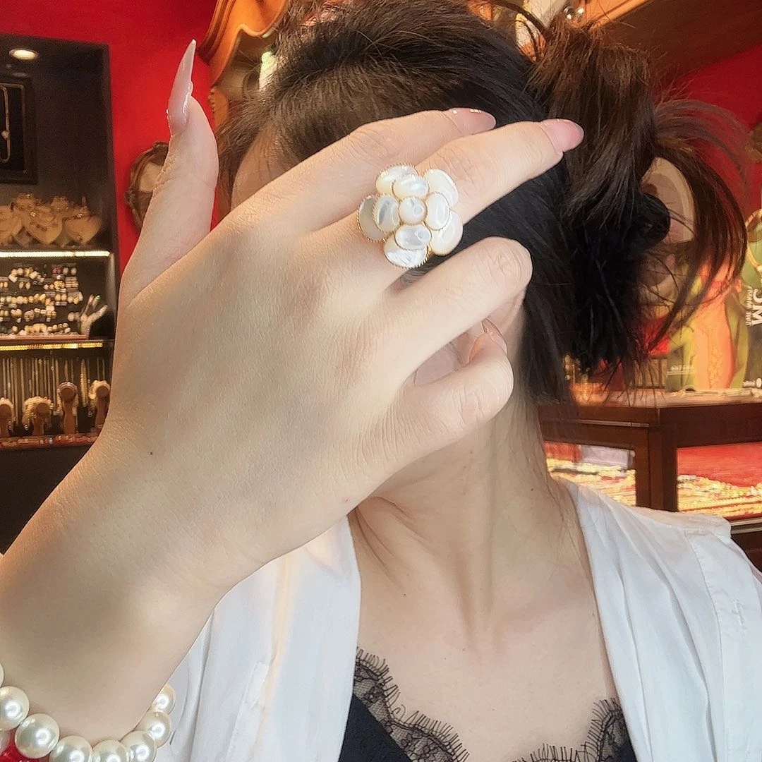 琉璃铜合金锆石铁合金戒指
