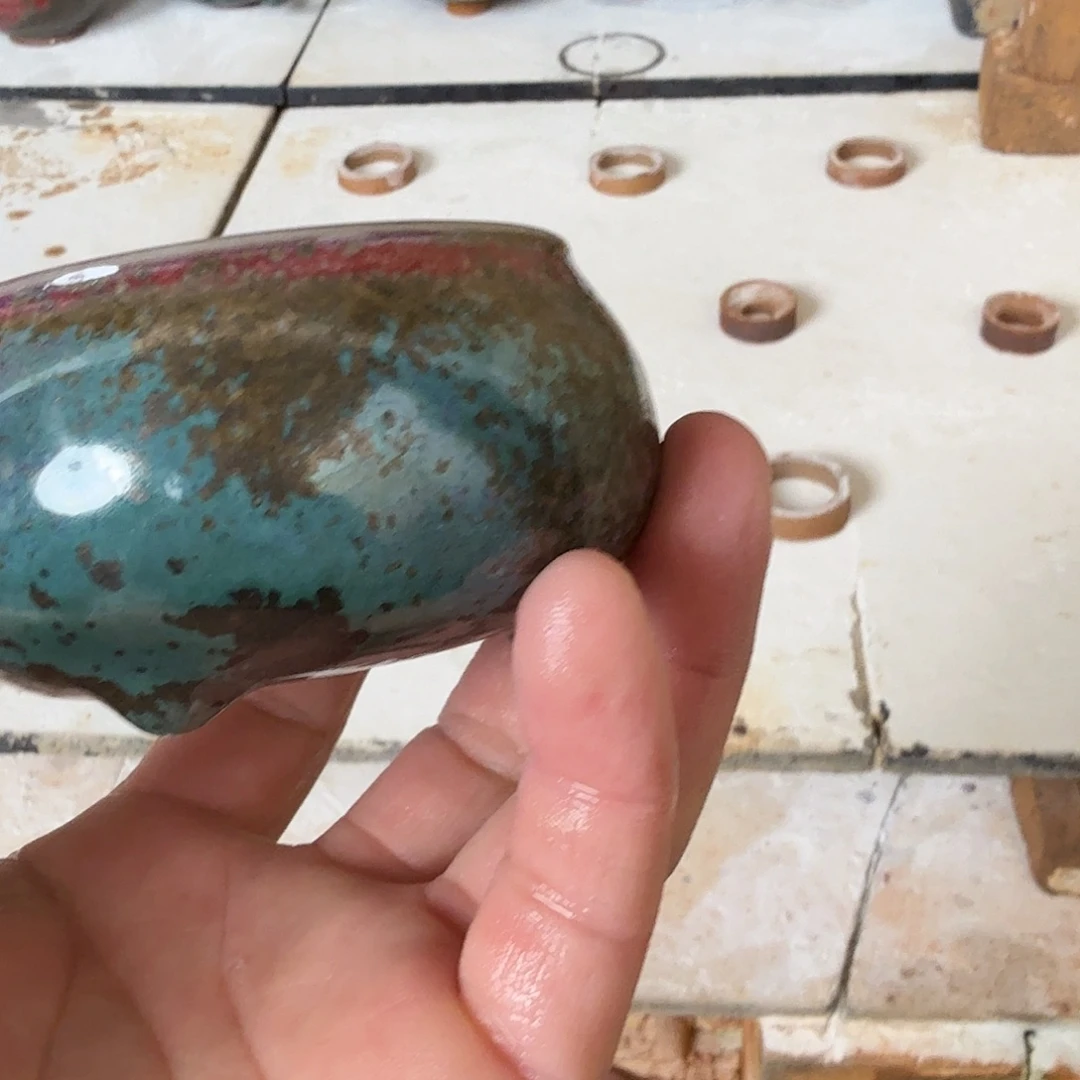 瓷片王建勋老师炉钧釉开窑直播