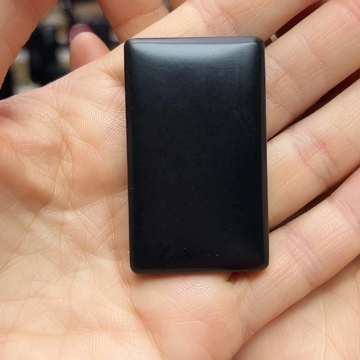 @***意和田玉（墨玉）未镶嵌手链351面包牌