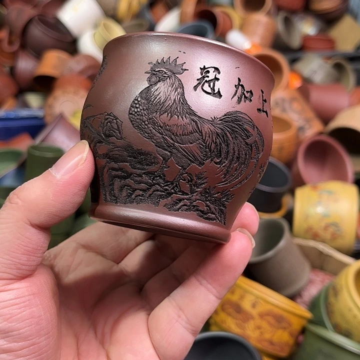 紫砂茶杯全手工紫砂主人杯