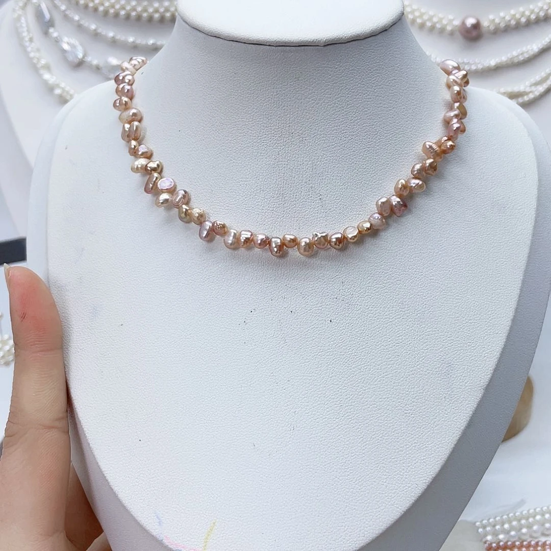 颈饰银S925镶嵌淡水珍珠