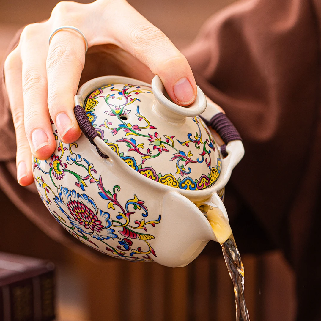 汝窑手抓壶盖碗茶杯单个高档家用2025新款不烫手泡茶茶碗功夫茶具