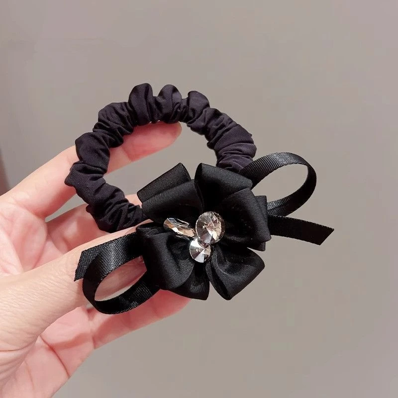 高级感花朵蝴蝶结发圈网红头绳扎头发大肠发圈皮筋高弹力发绳