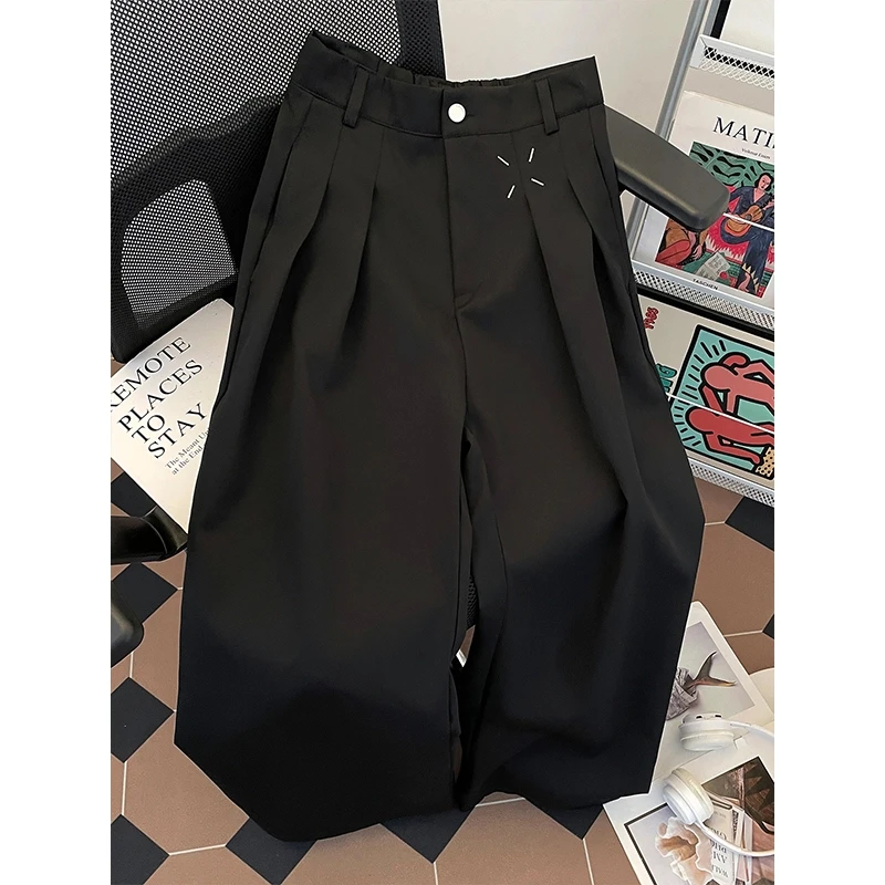 cleanfit马吉拉弯刀西裤男款宽松垂感高级感痞帅裤子直筒阔腿长裤