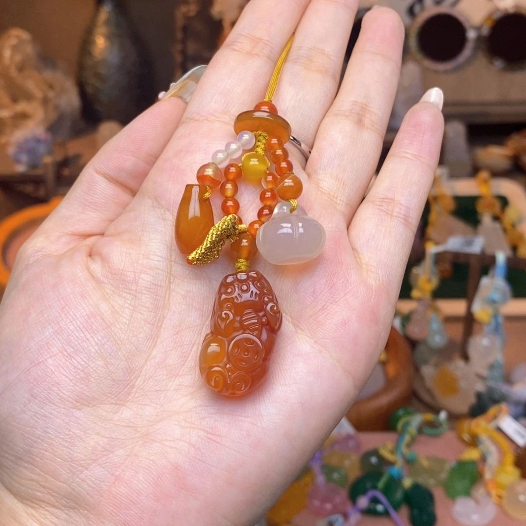 玛瑙/玉髓未镶嵌车挂