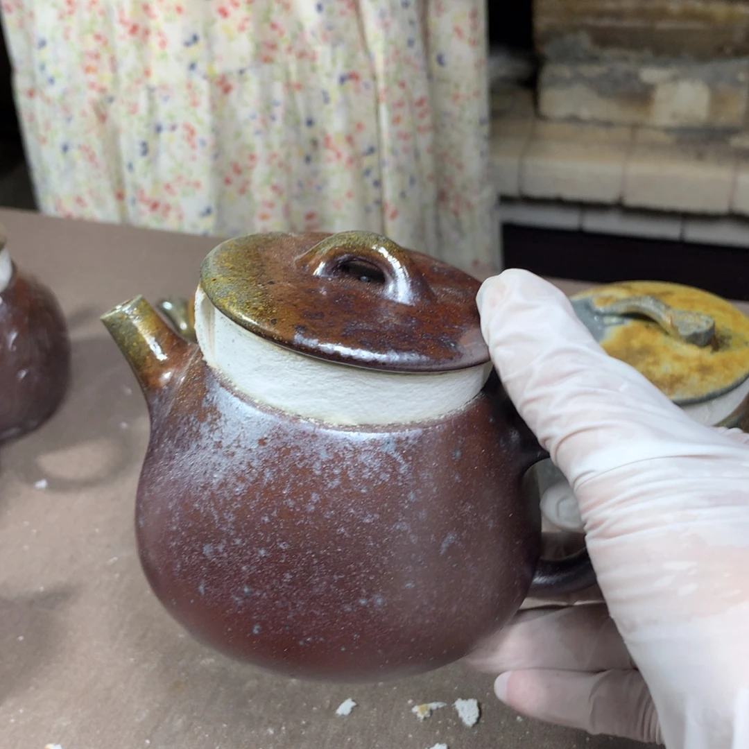 茶壶紫砂纯自然柴烧
