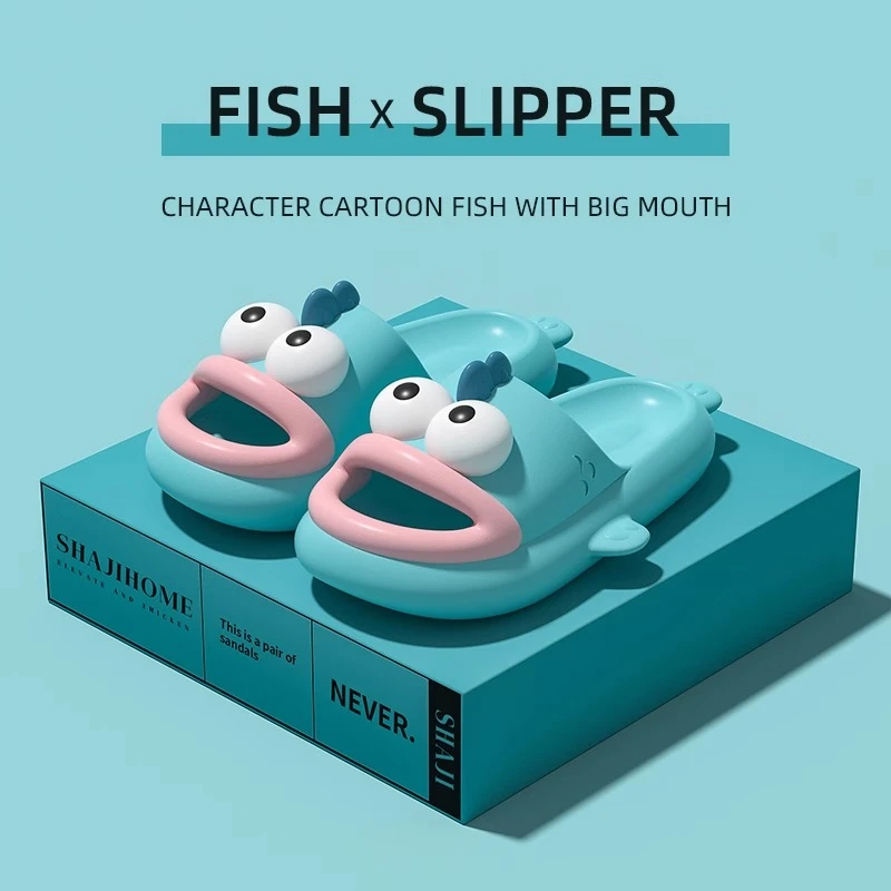 搞怪小丑鱼凉拖鞋女2025新款夏季居家情侣可爱个性拖鞋踩屎感外穿