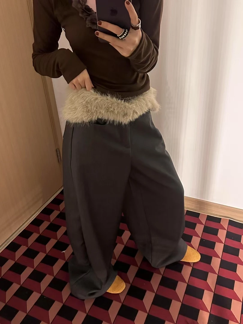 小慧家 毛毛腰可拆卸西裤