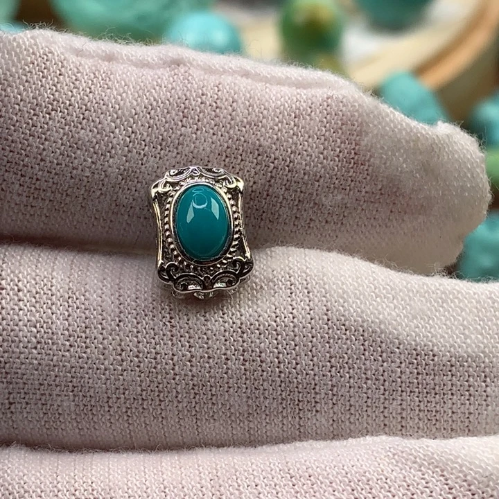 绿松石银S925镶嵌珠宝奇石